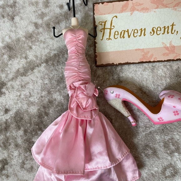5 piece set of wall & room decor in pink jewelry stand light up unicorn tweenie - Picture 7 of 8